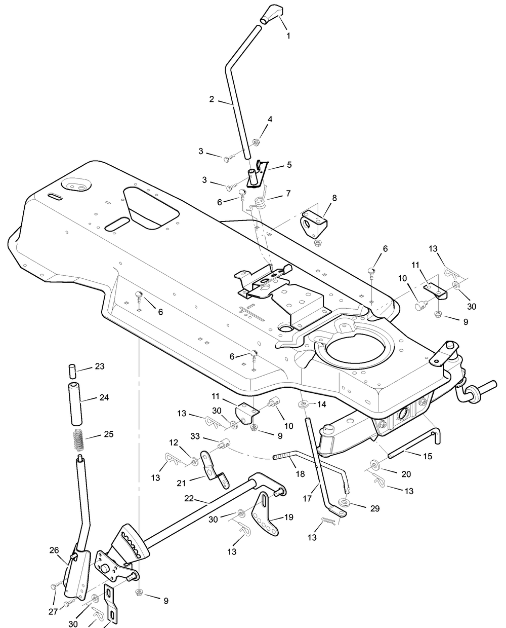 Mower Housing Suspension Diagram and Parts List for 387001X00A 2003 Briggs and Stratton Lawn Tractor